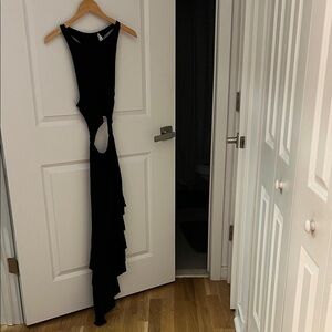 Free people black cutout beach dress